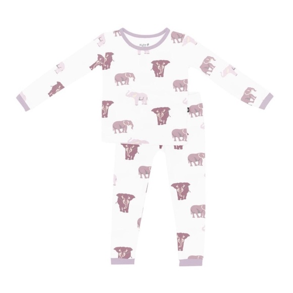 NWOT KYTE BABY Elephant 2-piece pajamas - Picture 1 of 3